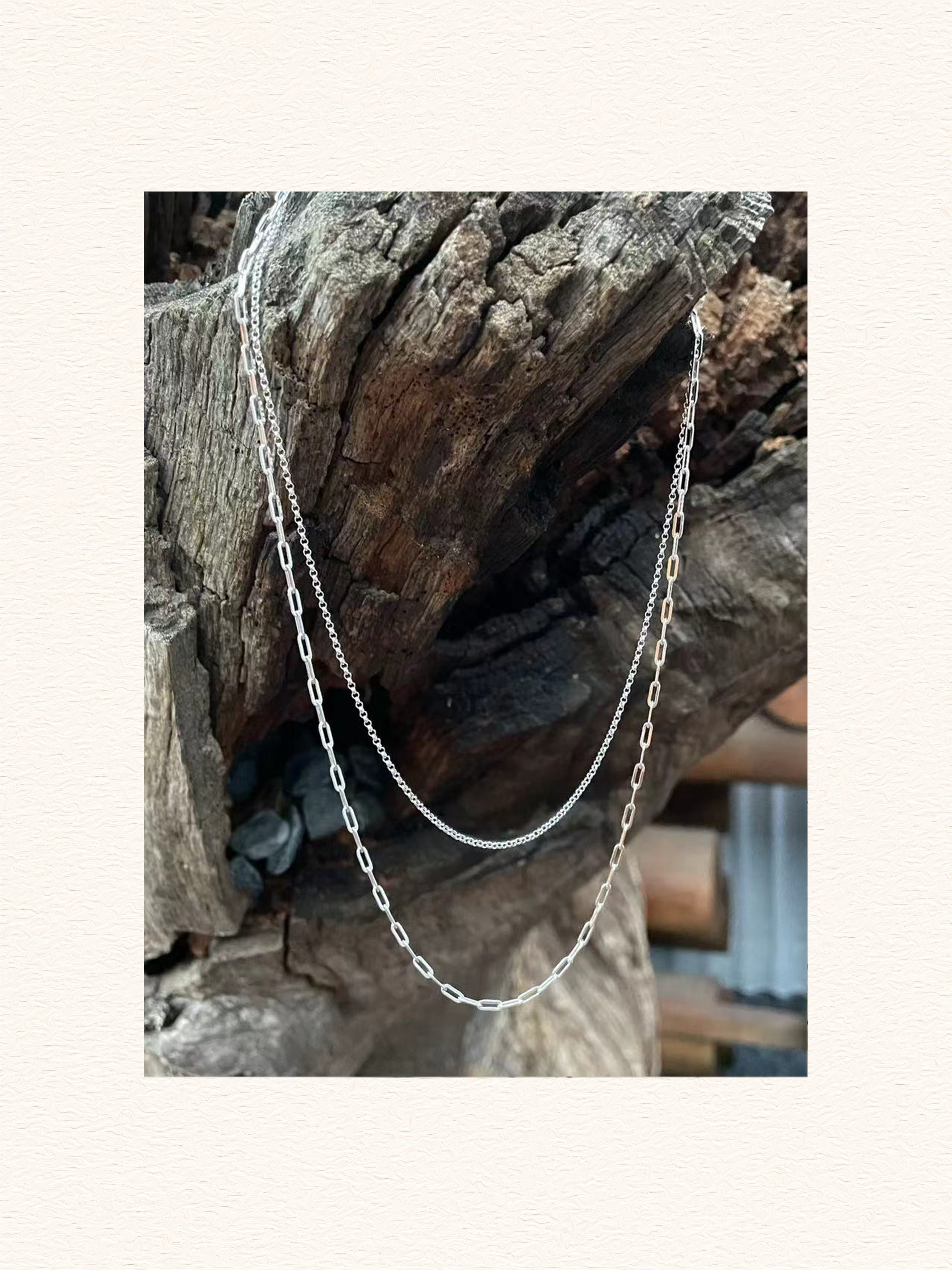 Double Layer Silver Necklace